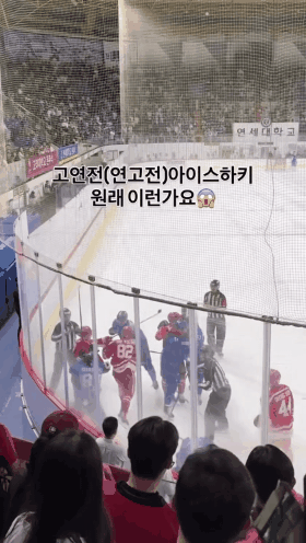 고대 연대 아이스하키 난투극