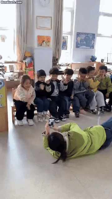 유치원 선생님 촬영 기술