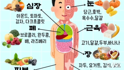 신체 부위별 몸에 좋은 음식