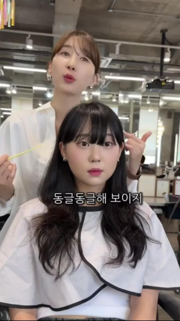 단발로 자르고 이뻐진 여자