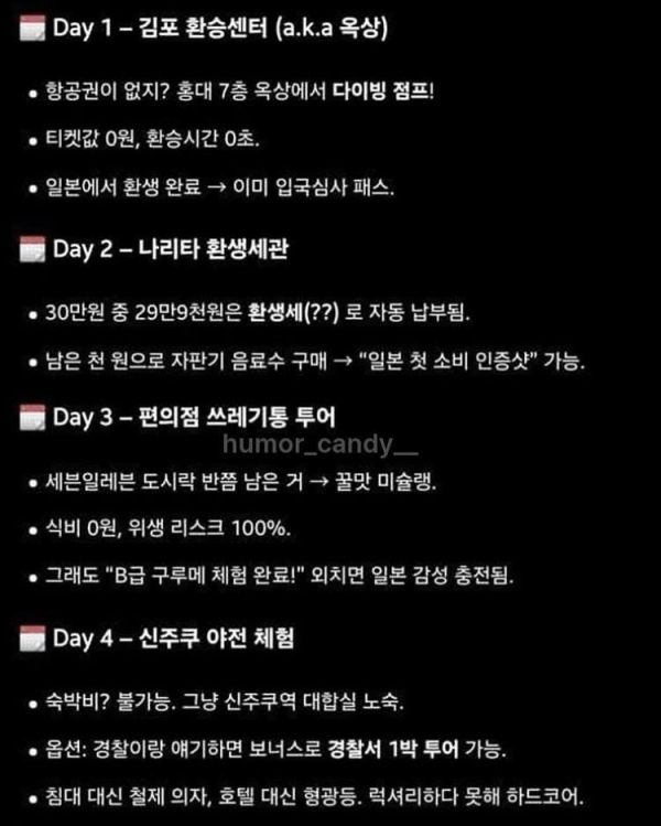 챗지피티의 선넘는 일본여행 플랜