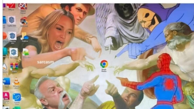 엄마가 구글 크롬 아이콘을 못찾음