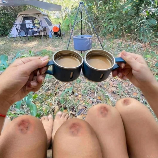 커플 캠핑 다음날 아침