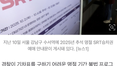 명절 기차표가 매번 없었던 이유