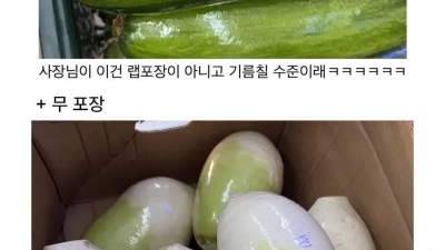 사장님께 칭찬받은 야채코너 포장알바