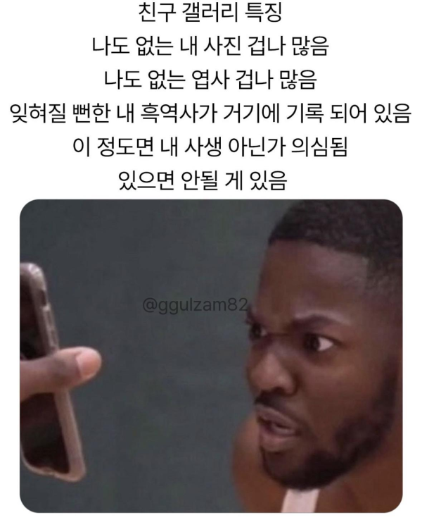 친구 핸드폰 갤러리 특징