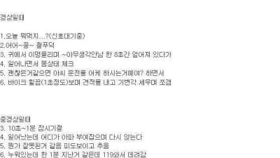 부상 정도별 바이크 뒷빵 당했을때 느낌