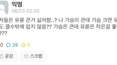 남자들은 ㅇㄹ 큰거 싫어함?