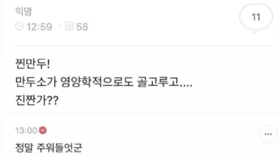 만두가 다이어트에 좋대