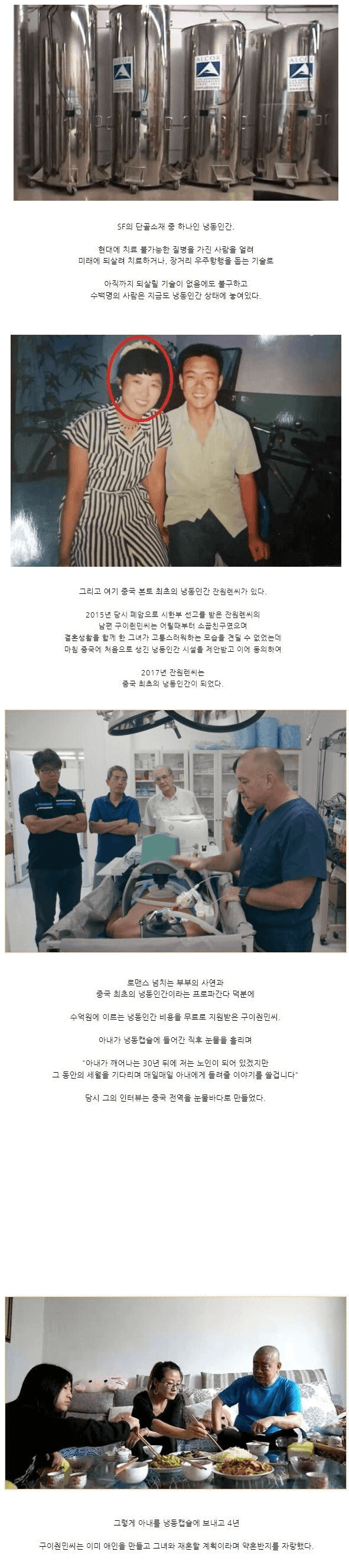 중국 1호 냉동인간 근황