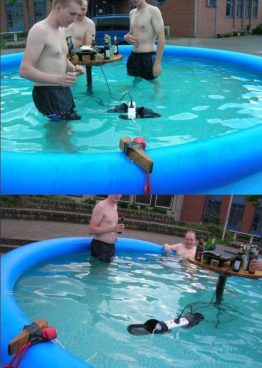 러시아 상남자들의 물놀이