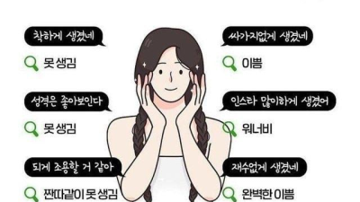 여자들이 말하는 외모평가 속뜻