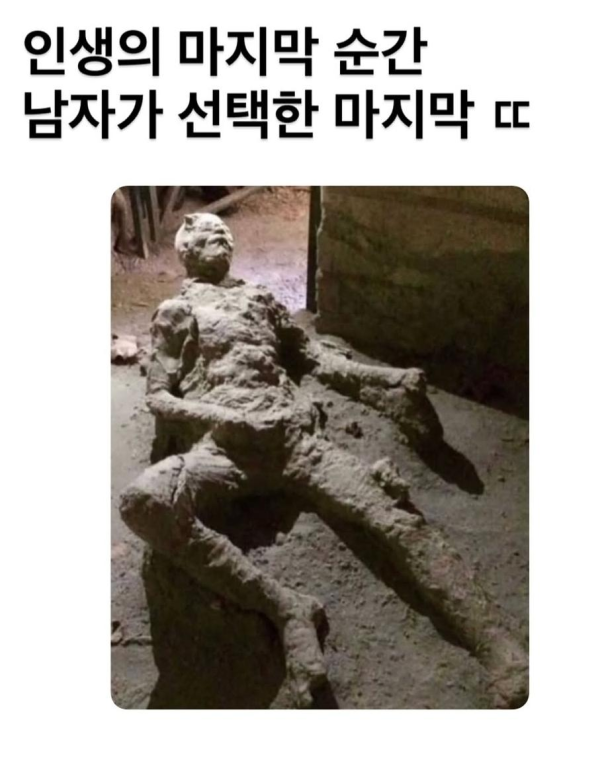 인생의 마지막 순간에 남자가 선택한 마지막 ㄸ