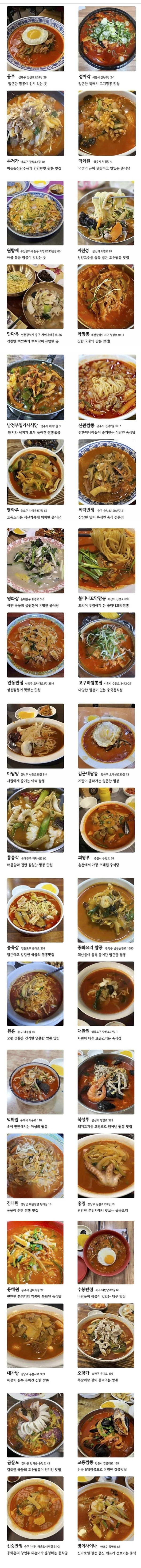 2025 전국 짬뽕 맛집 베스트 36