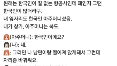 비행기 레전드 진상썰