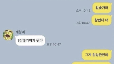 어느 커플의 카톡 싸움