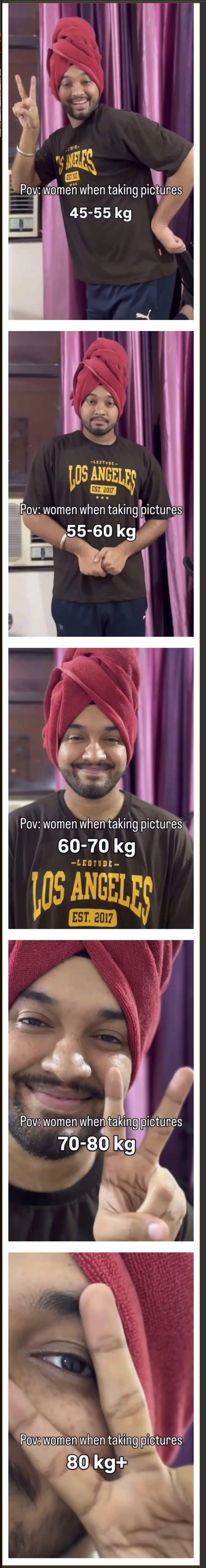 여자 몸무게별 사진찍는 방법