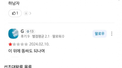 별점 시스템 근황