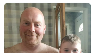 아들을 위해 문신을 한 아버지