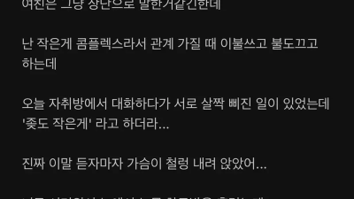 여친이 작다고 해서 고민