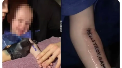1살 아이의 몸에 타투 새긴 부모