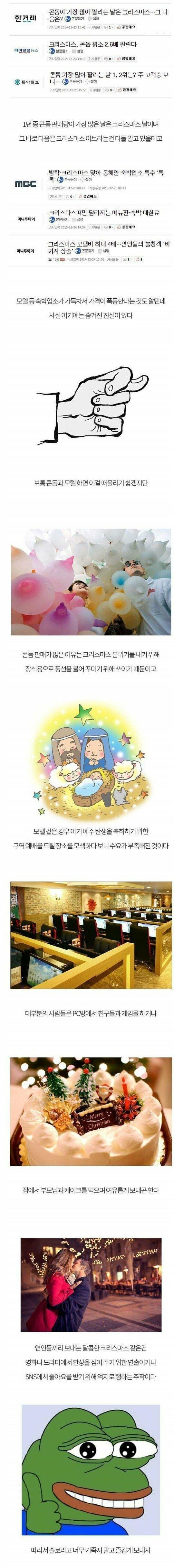 크리스마스 콘돔 판매량의 진실