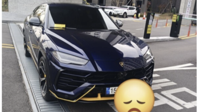람보르기니로 아파트 입구 막은 20대