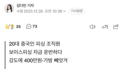 강도에게 털린 보피 조직원