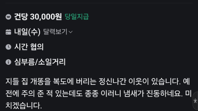 당근 아르바이트 근황