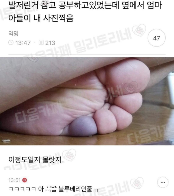 발 저린거 참고 공부했는데..