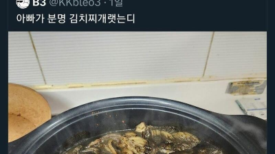 아빠가 끓인 김치찌개