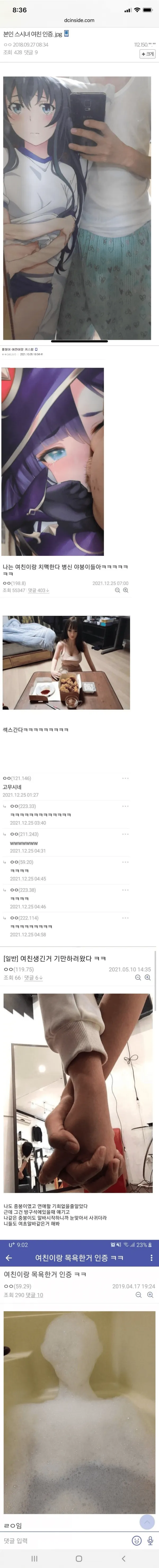 디씨인들의 여친인증