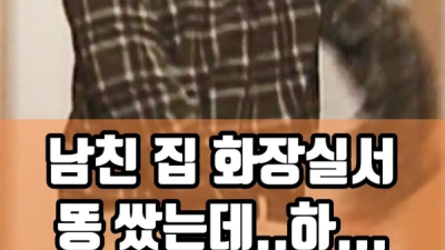 남친 집에서 똥쌋는데...