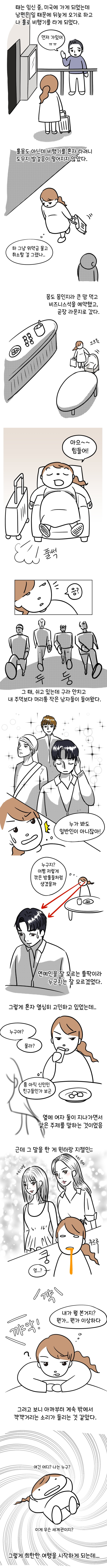 유명 아이돌이랑 같은 비행기 탄 썰