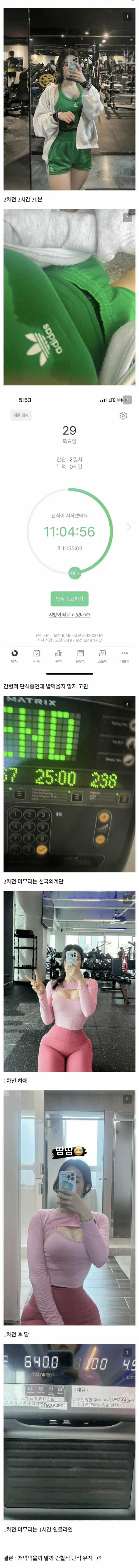 디시 운동 인증녀