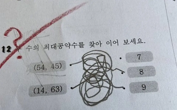 요즘 잼민이들 시험 답안