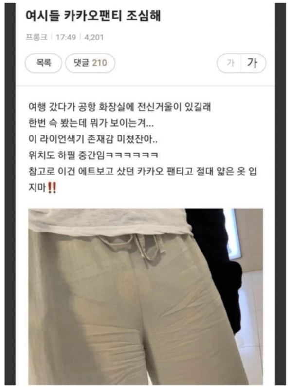 카카오팬티의 존재감