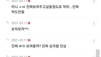 남친이 너무 작아 고민이라는 여시