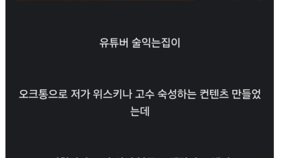 조니워커블루 4병을 버린 유튜버