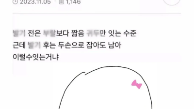 남친 발기 전 후 차이