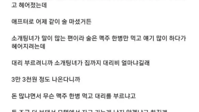 소개팅녀 후기