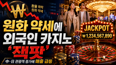 원화 약세에 외국인 카지노 ‘잭팟’